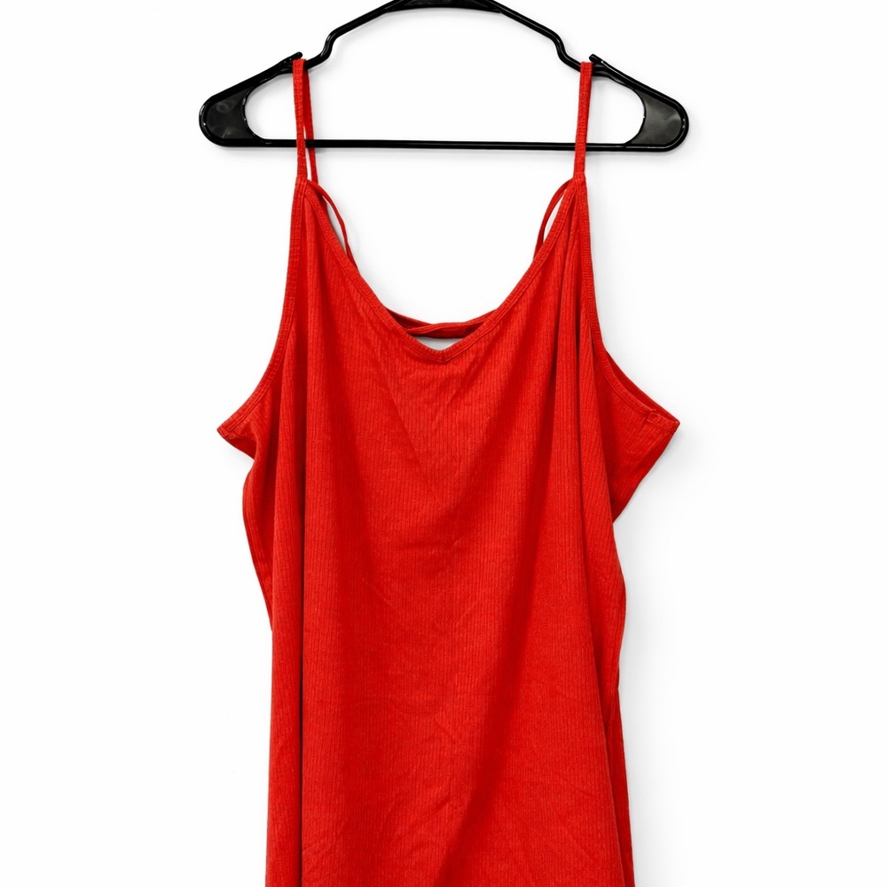 Torrid Orange Ribbed Foxy Spaghetti Strap Camisole